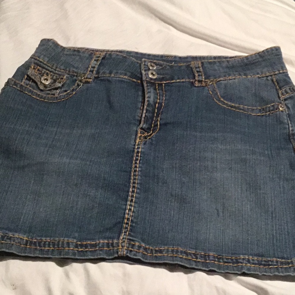 Jean mini skirt